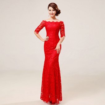 vestido-largo-encaje-rojo-51_6 Червена дантелена дълга рокля