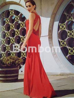 vestido-largo-encaje-rojo-51_9 Червена дантелена дълга рокля