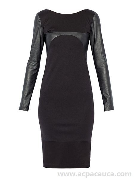 vestido-largo-negro-ajustado-03_17 Прилепваща черна дълга рокля