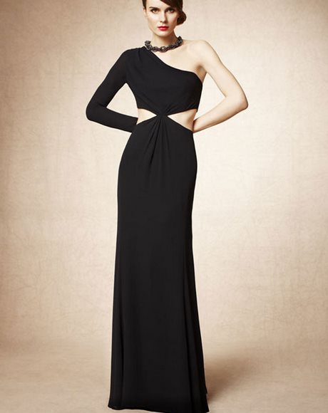 vestido-largo-negro-ajustado-03_18 Прилепваща черна дълга рокля