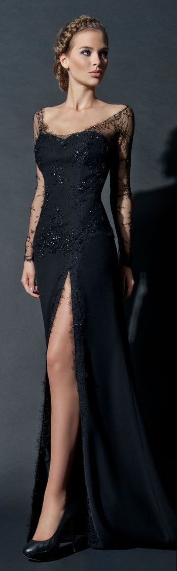 vestido-largo-negro-con-encaje-98_17 Черна дълга рокля с дантела