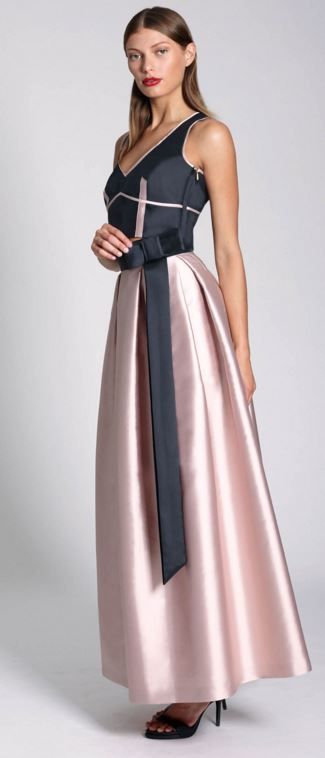 vestido-largo-rosa-y-negro-64_5 Розова и черна дълга рокля