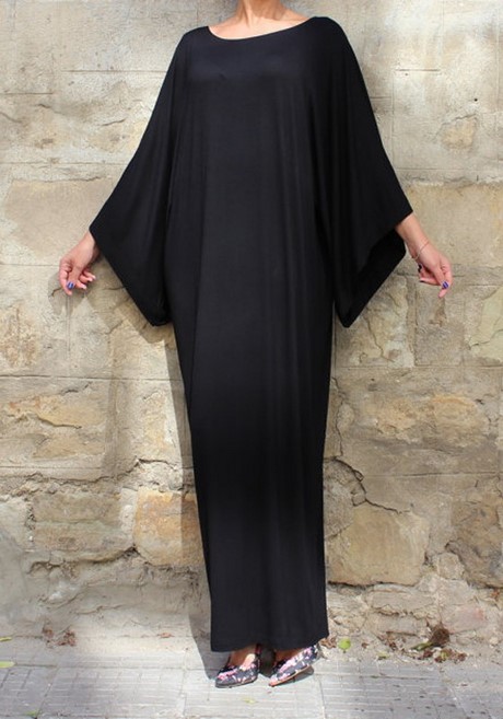 vestido-negro-casual-largo-00_12 Дълга ежедневна черна рокля