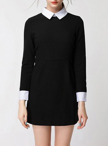 vestido-negro-con-cuello-blanco-97_10 Черна рокля с бяла яка