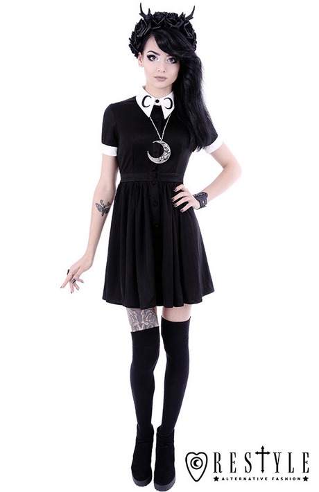 vestido-negro-con-cuello-blanco-97_4 Черна рокля с бяла яка