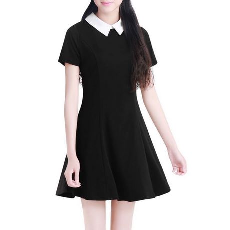 vestido-negro-con-cuello-blanco-97_7 Черна рокля с бяла яка