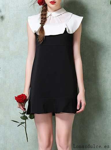 vestido-negro-con-cuello-blanco-97_9 Черна рокля с бяла яка