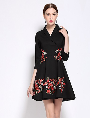 vestido-negro-cuello-camisero-33_16 Черна рокля с яка риза