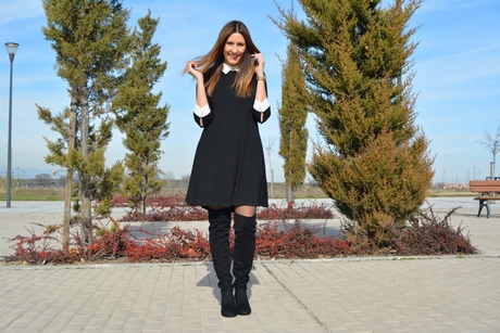vestido-negro-cuello-camisero-33_3 Черна рокля с яка риза