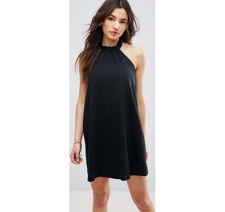 vestido-negro-cuello-halter-70 Черна рокля с презрамка на врата