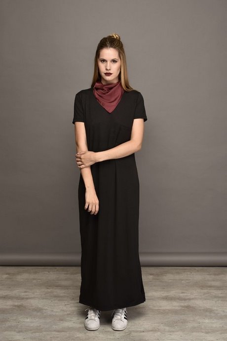 vestido-negro-largo-sport-90 Черна дълга спортна рокля