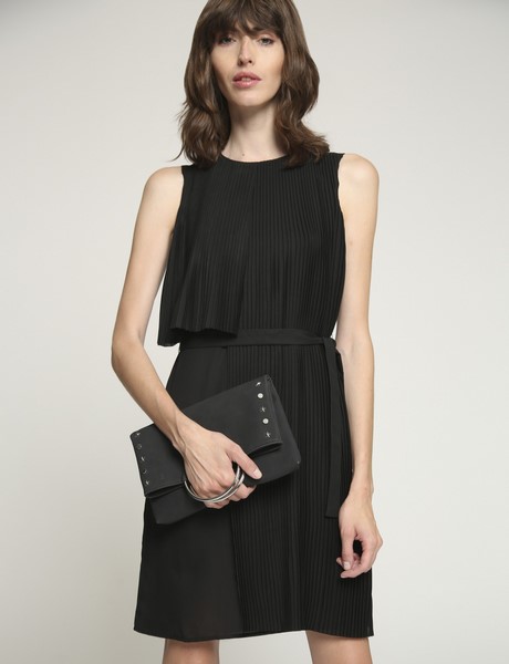 vestido-negro-plisado-62 Черна плисирана рокля