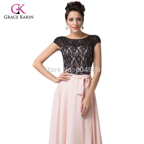 vestido-rosa-con-encaje-negro-66_6 Розова рокля с черна дантела