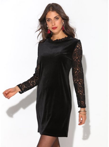 vestido-terciopelo-negro-manga-larga-42_19 Черна кадифена рокля с дълъг ръкав
