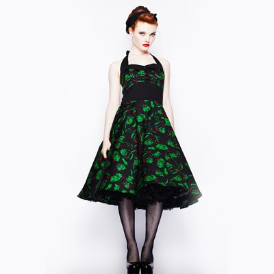 vestido-verde-con-negro-70_12 Зелена рокля с черно