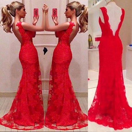 vestidos-de-encaje-en-rojo-28_9 Дантелени рокли в червено