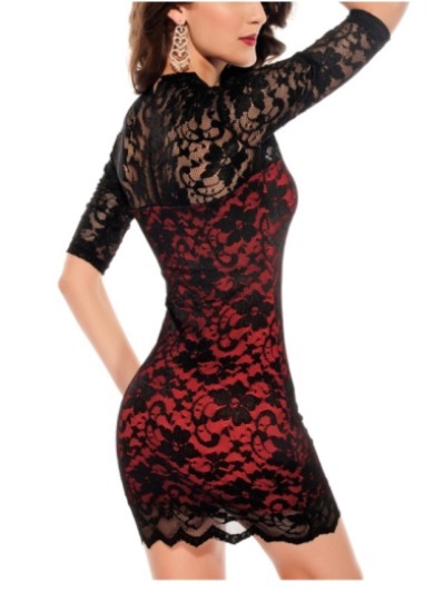 vestidos-de-encaje-rojo-con-negro-35_17 Червени дантелени рокли с черно