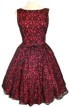 vestidos-de-encaje-rojo-con-negro-35_5 Червени дантелени рокли с черно