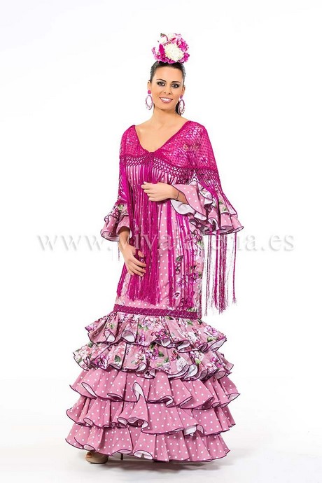 traje-flamenca-rosa-87_15 Фламинго розов костюм