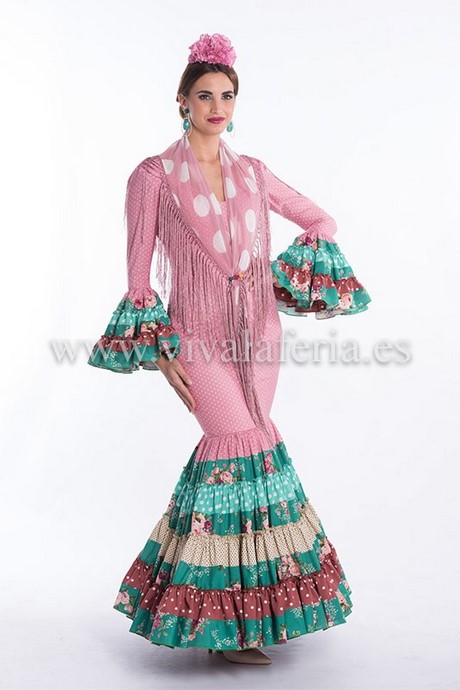 traje-flamenca-rosa-87_7 Фламинго розов костюм