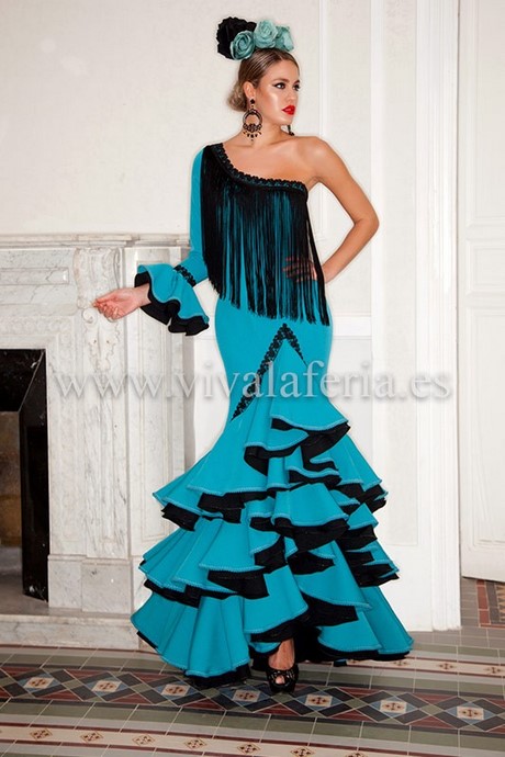 vestido-flamenca-azul-93_3 Синя рокля фламинго