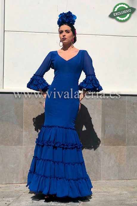 vestido-flamenca-azul-93_5 Синя рокля фламинго