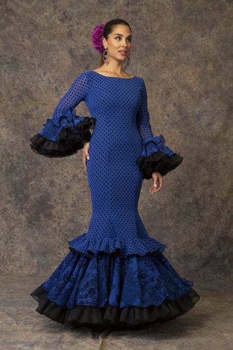 vestido-flamenca-azul-93_9 Синя рокля фламинго