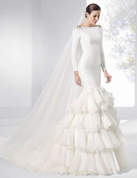 vestido-novia-volantes-17 Сватбена рокля с къдрици