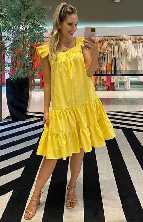 vestidos-amarillos-casuales-92 Ежедневни жълти рокли