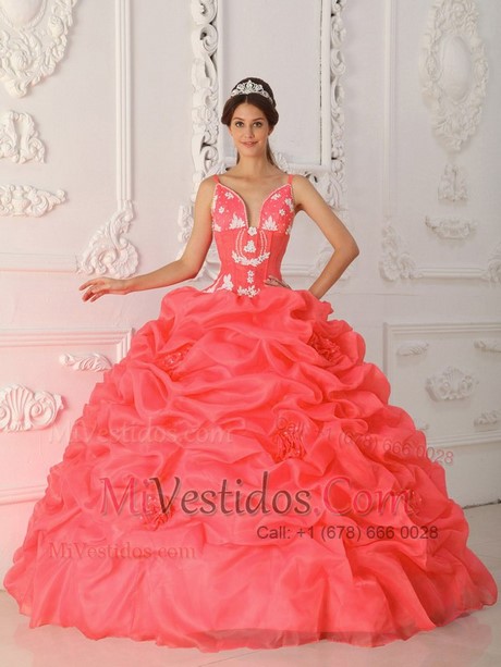 vestidos-de-quinceanera-color-coral-67_16 Коралов цвят Quinceanera рокли