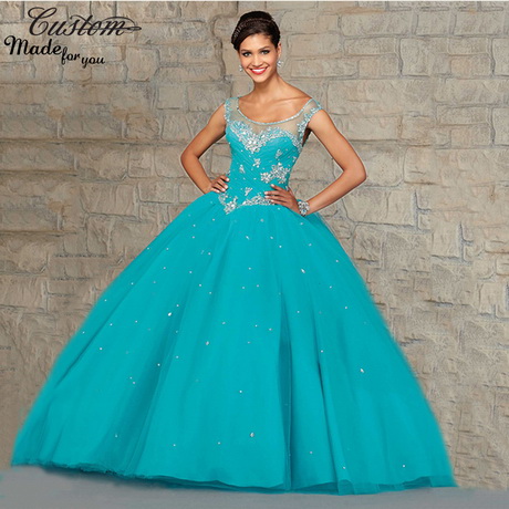 Teal quinceanera dresses