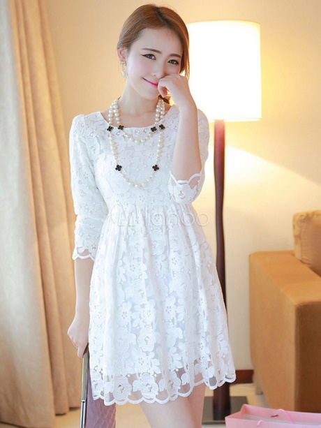 vestido-blanco-corto-encaje-13_12 Дантелена къса бяла рокля