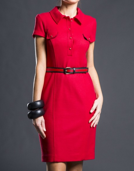 vestido-camisero-rojo-94_20 Червена рокля-риза