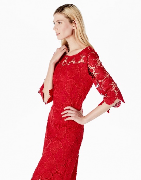 vestido-de-encaje-rojo-56_13 Червена дантелена рокля