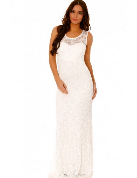 vestido-encaje-blanco-largo-51 Дълга бяла дантелена рокля