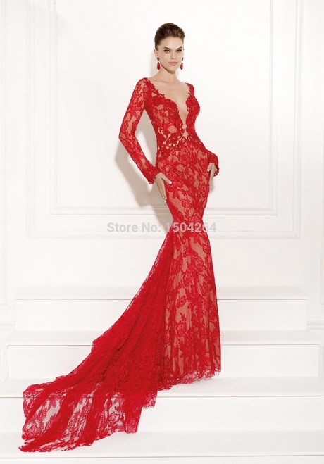 vestido-encaje-rojo-largo-63_5 Дълга червена дантелена рокля