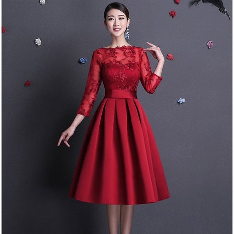 vestido-manga-larga-rojo-90_16 Червена рокля с дълъг ръкав