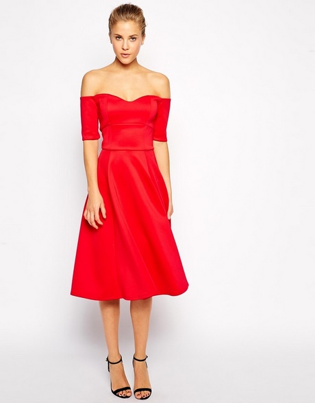 vestido-midi-rojo-02_2 Червена рокля Midi