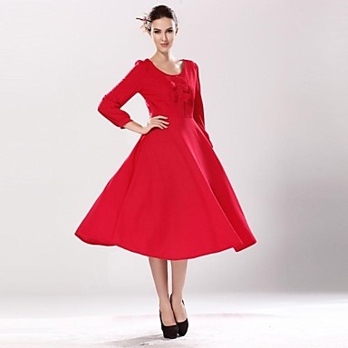 vestido-midi-rojo-02_20 Червена рокля Midi