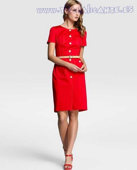 vestido-recto-rojo-47_20 Червена права рокля
