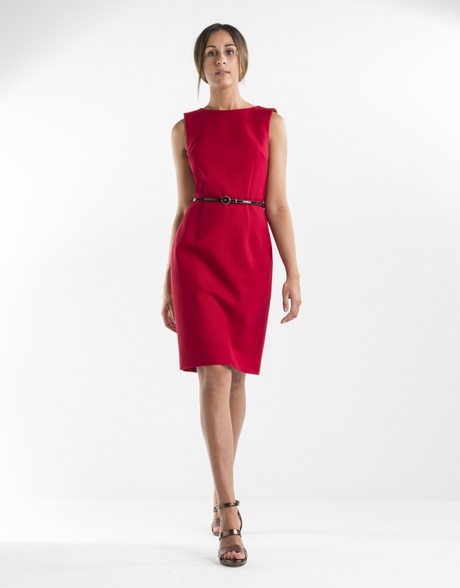 vestido-recto-rojo-47_3 Червена права рокля