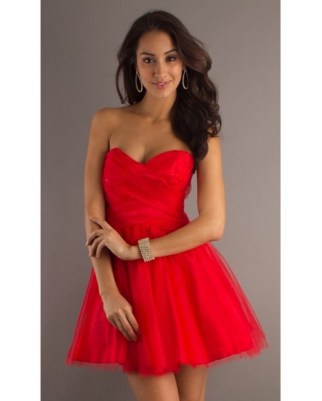 vestido-rojo-ajustado-corto-30_16 Къса прилепнала червена рокля