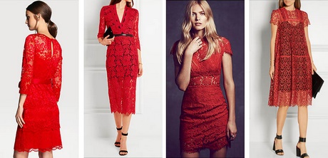 vestido-rojo-encaje-corto-65_6 Къса дантелена червена рокля