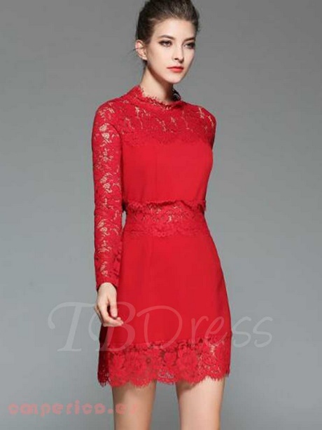 vestido-rojo-encaje-manga-larga-88_4 Червена дантелена рокля с дълъг ръкав