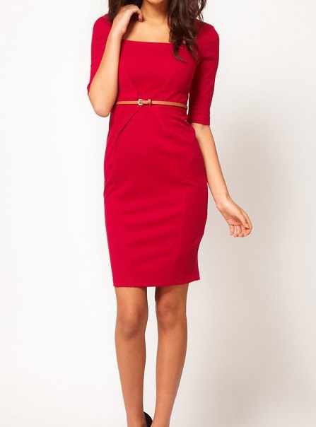 vestido-rojo-entallado-18_18 Назъбена червена рокля