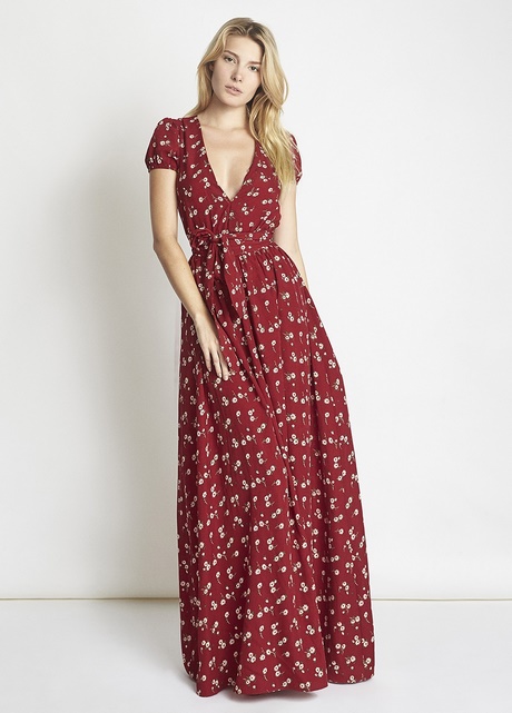 vestido-rojo-flores-23_19 Червена рокля цветя