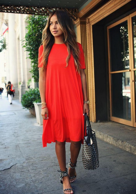 vestido-rojo-informal-99_2 Ежедневна червена рокля