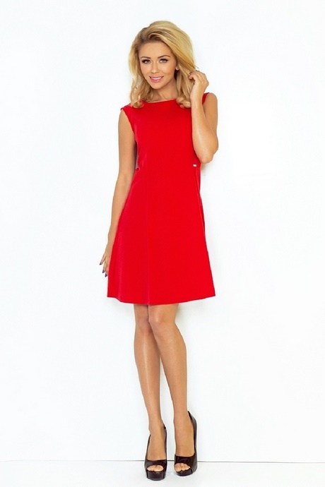 vestido-rojo-informal-99_7 Ежедневна червена рокля