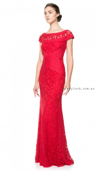 vestido-rojo-largo-encaje-03 Червена дълга дантелена рокля
