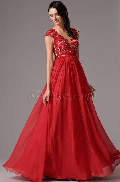 vestido-rojo-largo-encaje-03_19 Червена дълга дантелена рокля
